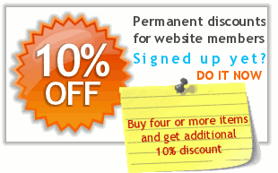 Sign up now to enjoy 10% or more permanent discounts
