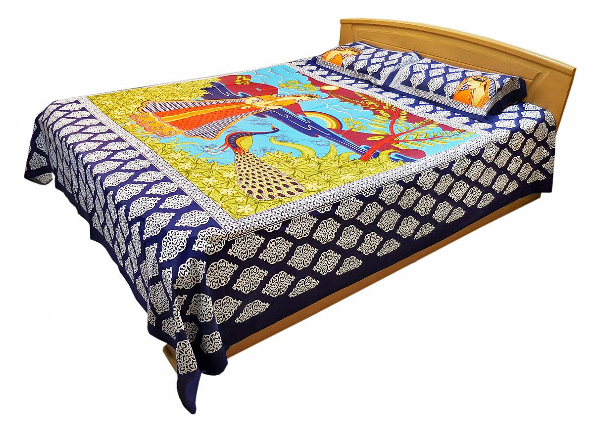 Buy Cotton Double Bedspread with 2 Pillow Covers
