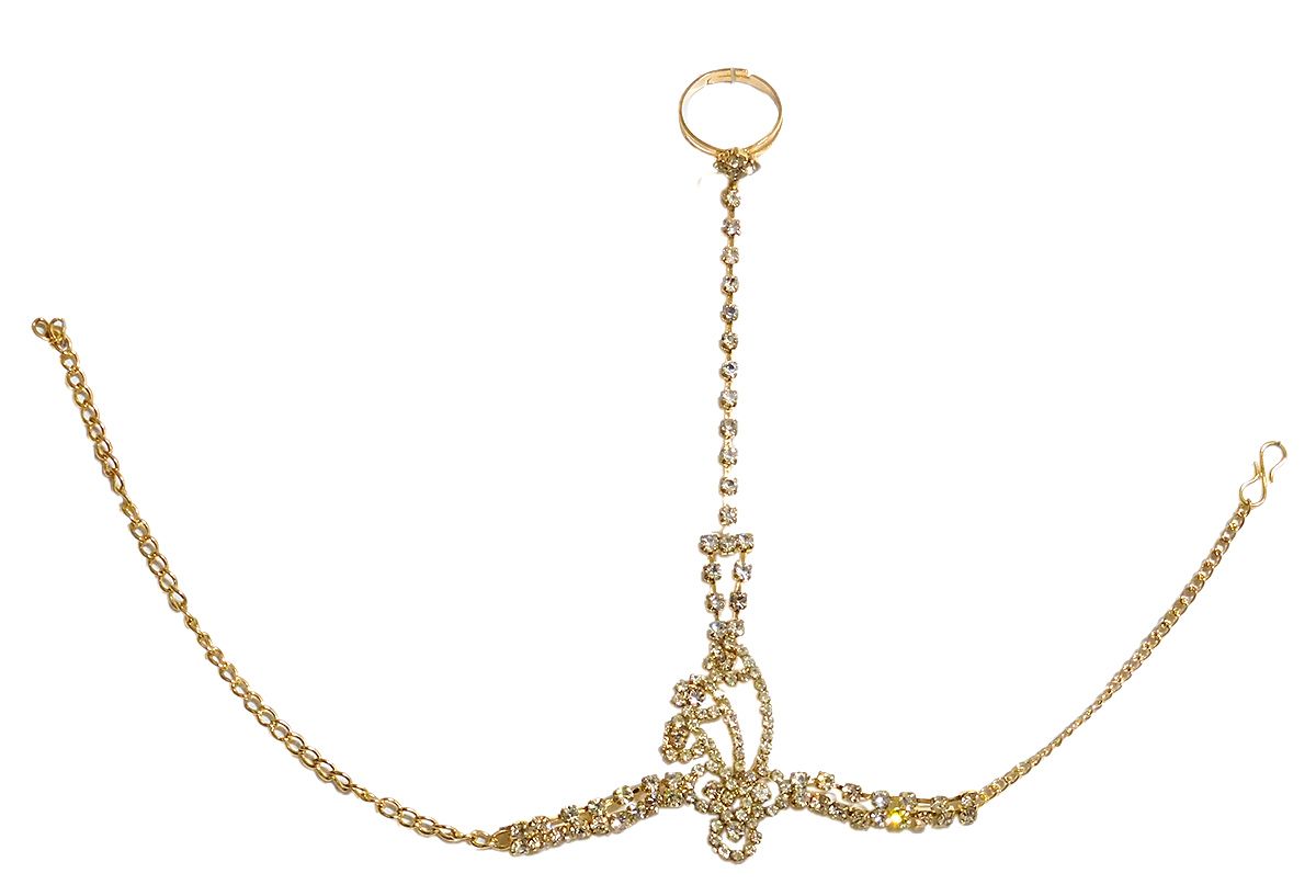 Fashion Hand Back Chain Elegant Bracelet Bridal Ring One-piece Chain Hand  Jewelry Silver | Fruugo ES