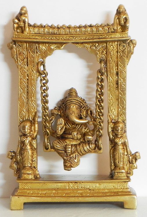 Ganesha Swing Brass Statue