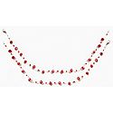 Pair of Red Crystal Bead Anklet