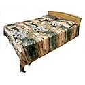Leopard Print on Glazed Cotton Double Bedspread with 2 Pillow Covers