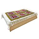 Kutch Embroidery on Off-White Cotton Single Bedspread