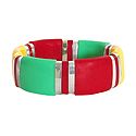 Yellow, Red and Green Stretch Bracelet