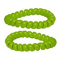 Pair of Acrylic Green Stretch Bracelet