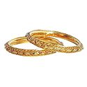 Gold Plated on Silver Bangles