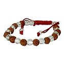 Rudraksha with Acrylic Beads Bracelet