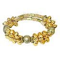 Golden Metal Bead Spring Bracelet