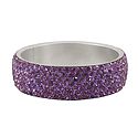 Light Purple Stone Studded Metal Bracelet