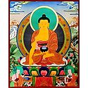 Buddha Shakyamuni - Unframed Thangka Poster - Reprint on Paper
