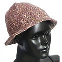 Hand Crocheted Brown Ladies Woolen Hat