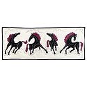Appliqued Four Wild Horses - Wall Hanging