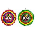 Set of 2 Jagannathdev on Appliqued Cotton Cloth - Wall Hanging