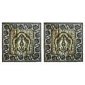 Set of 2 Silk Cushion Covers with Elephant Design