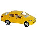 Yellow Sedan Acrylic Toy Car