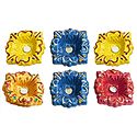 Set of 6 Hand Painted Colorful Square Diyas