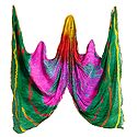 Crushed Multicolor Synthetic Dupatta