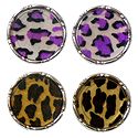 Set of 2 Pairs Multicolor Acrylic Disc Earrings