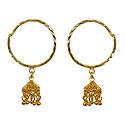 Gold Plated Ring Jhumka Earrings