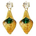 Pair of Gold plated Dangle Earrings