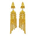 Pair of Gold plated Jhalar Earrings