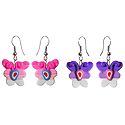 Set of 2 Pairs Butterfly Earrings