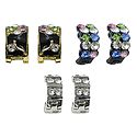 Set of 3 Pairs White and Multicolor Stone Studded Earrings