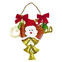 Merry Christmas Santa With Golden Bells for Christmas Decoration