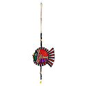 Hand Painted Hanging Fish with Beads - Perforated Leather Crafts