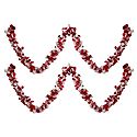 Set of 2 Decorative Red and White Paper Streamer