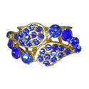 Faux Blue Sapphire Paisley Design Ring