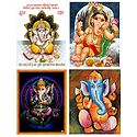 Set of 4 Ganesha Posters