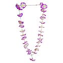 Purple with White Synthetic Cloth Garland