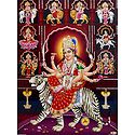 Nava Durga - Unframed Glitter Poster