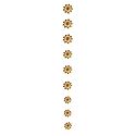 Stone Studded 9 Metal Flowers for Braided Hair