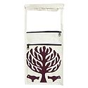 Brown Tree Applique on Shoulder Bag with Two Zipped Pocket