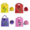 Set of 4 Foldable Synthetic Bags with Rose Cover