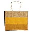 Jute Shopping Bag with One Open Pocket and One Small Pocket