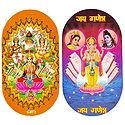 Hindu Deities and Ganesha - Set of 2 Stickers