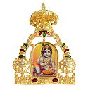 Bal Gopal on Golden Throne - Table Top Picture