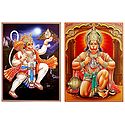 Hanuman- Set of 2 Glitter Posters