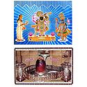 Sreenathji, Krishna, Sudama and Mahakaleshwar - Set of 2 Posters