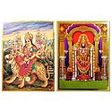 Lord Venkateshwara,Vaishno Devi - Set of 2 Posters