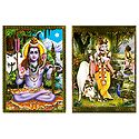 Shiva and Krishna - Set of 2 Unframed Posters