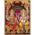 Lakshmi and Ganesha - Glitter Poster