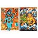 Bal Gopal and Mermaids - Set of 2 Mural Posters - Unframed