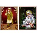 Shirdi Sai Baba - Set of 2 Glitter Posters