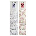 Set of 2 Incense Stick Packets with Lavender and Rose Fragrances
