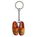 Metal Key Chain with Wooden Shoes