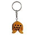 Metal Key Chain with Wooden Fish
